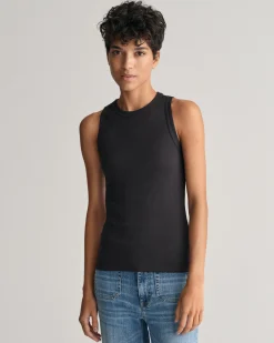 High Neck Ribbed Tank Top