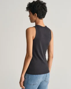 High Neck Ribbed Tank Top