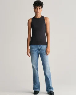 High Neck Ribbed Tank Top