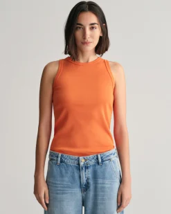 High Neck Ribbed Tank Top