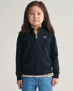 Kids Shield Cotton Half-Zip Sweater
