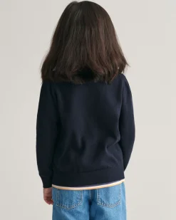 Kids Shield Cotton Half-Zip Sweater
