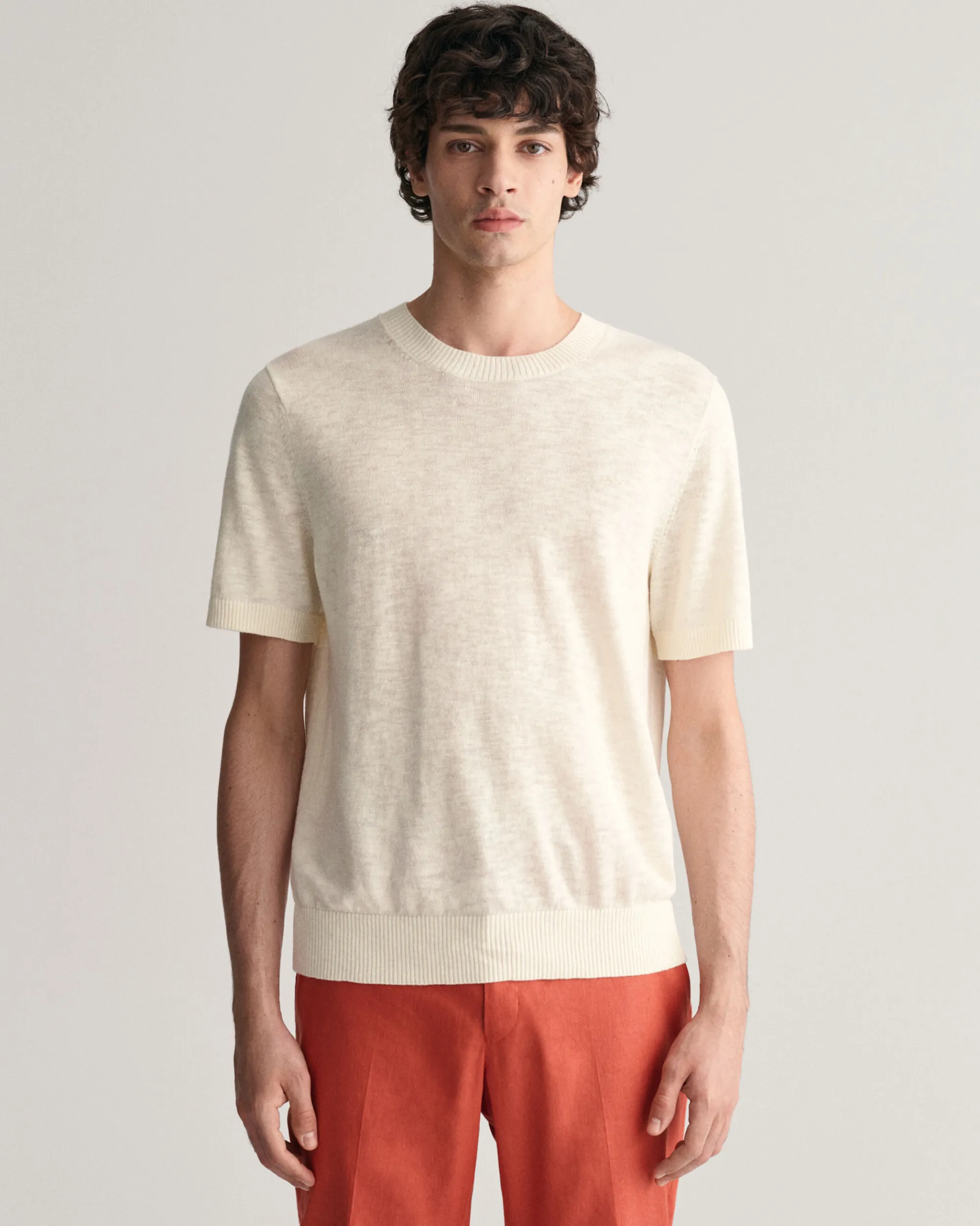 Knitted Cotton Linen T-Shirt