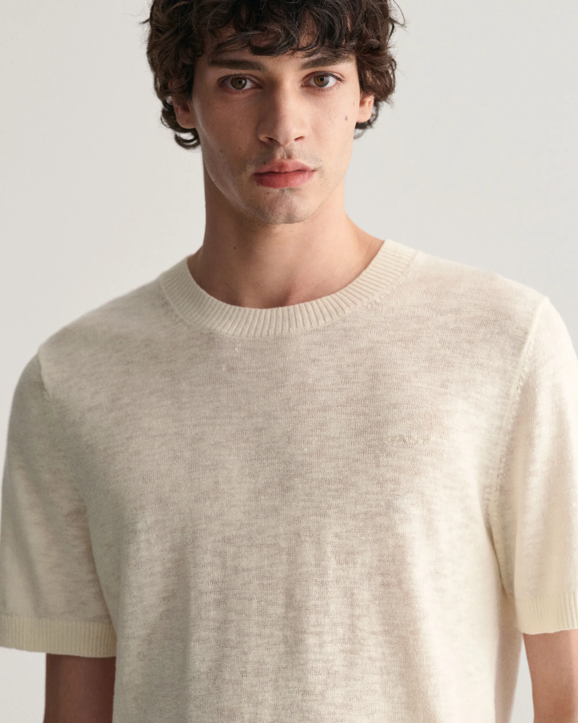 Knitted Cotton Linen T-Shirt