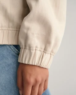 Linen Blend Bomber Jacket