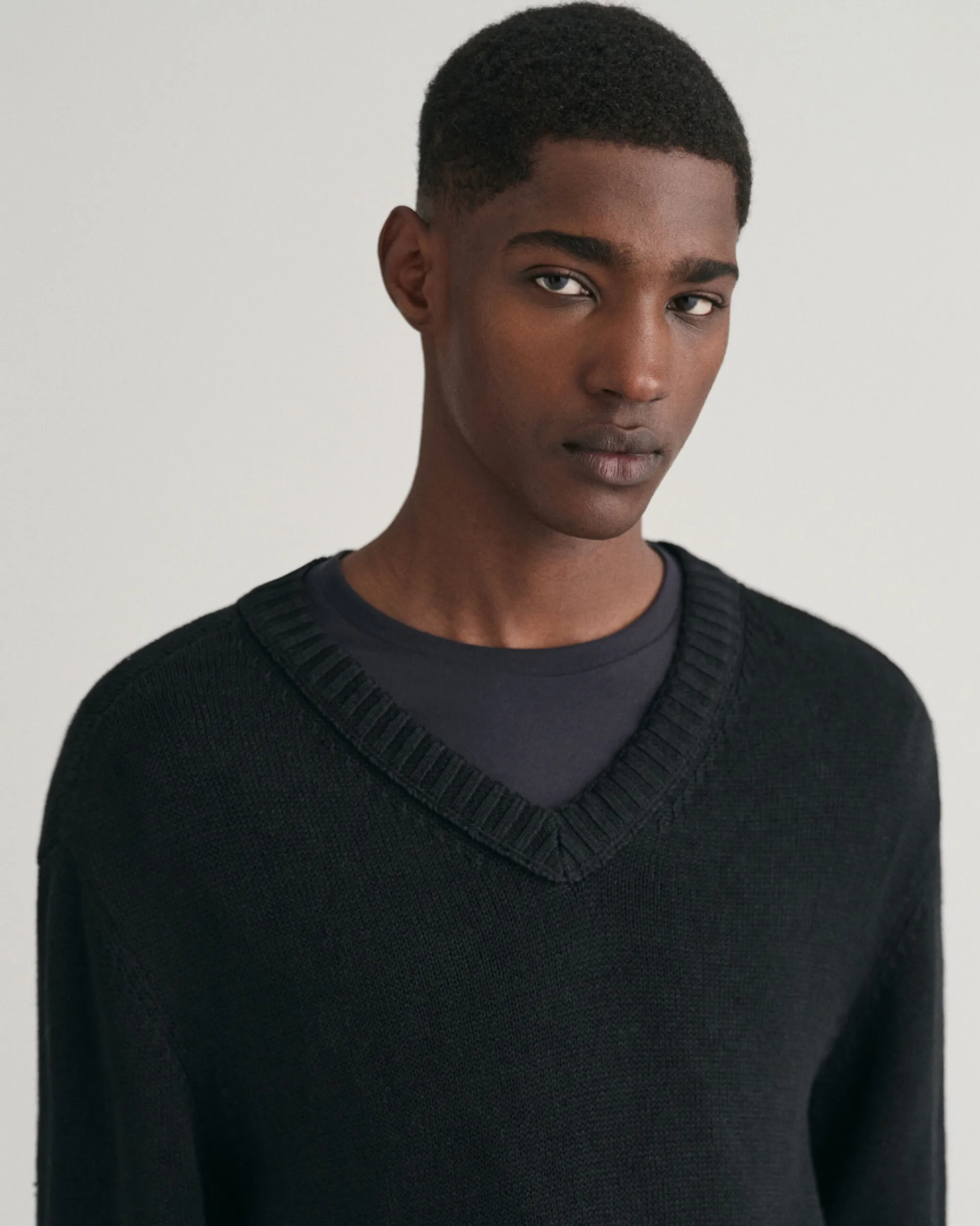 Linen Blend V-Neck Sweater