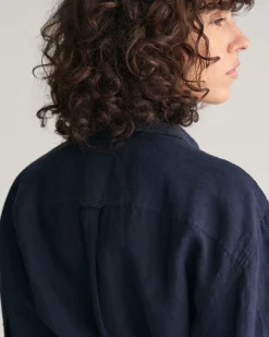 Linen Short Sleeve Shirt Dress