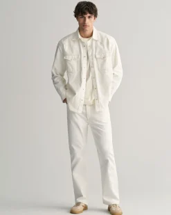 Loose Fit White Jeans
