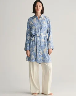 Magnolia Print Shirt Dress