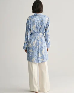 Magnolia Print Shirt Dress