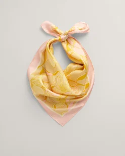 Magnolia Print Silk Scarf