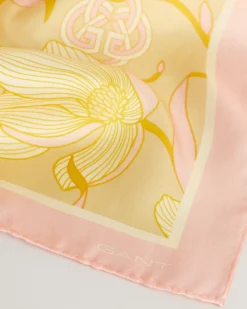 Magnolia Print Silk Scarf