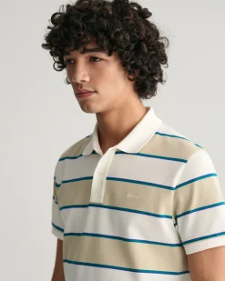 Multi Striped Piqué Polo Shirt