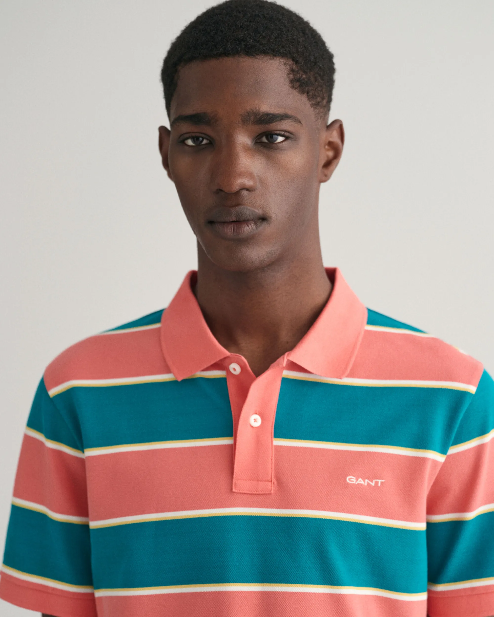 Multi Striped Piqué Polo Shirt