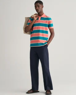 Multi Striped Piqué Polo Shirt