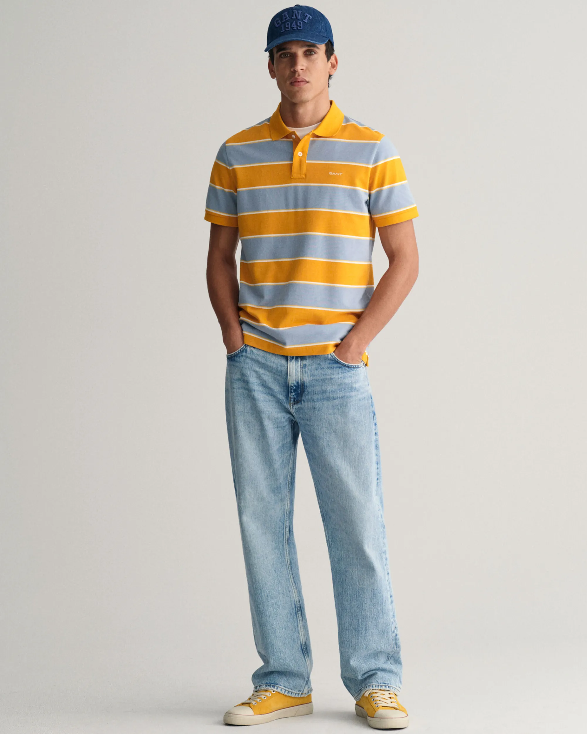 Multi Striped Piqué Polo Shirt