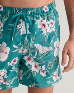 Oleander Print Swim Shorts