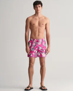 Oleander Print Swim Shorts