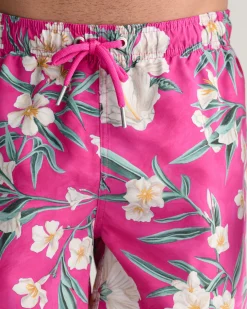 Oleander Print Swim Shorts