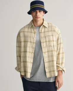 Oversized Textured Checked Shirt