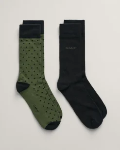 2-Pack Dot & Solid Socks