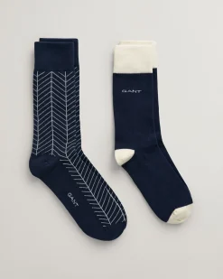 2-Pack Herringbone Patterned Socks