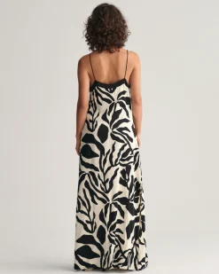 Palm Print Strap Dress