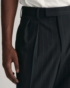 Pleated Pinstripe Suit Pants