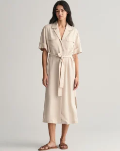 Pocket Short Sleeve Shirt Dress