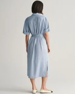 Pocket Short Sleeve Shirt Dress