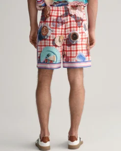 Printed Silk Shorts