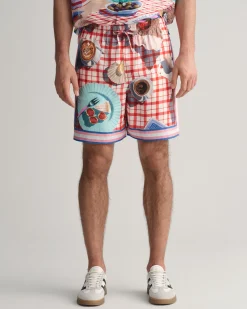Printed Silk Shorts