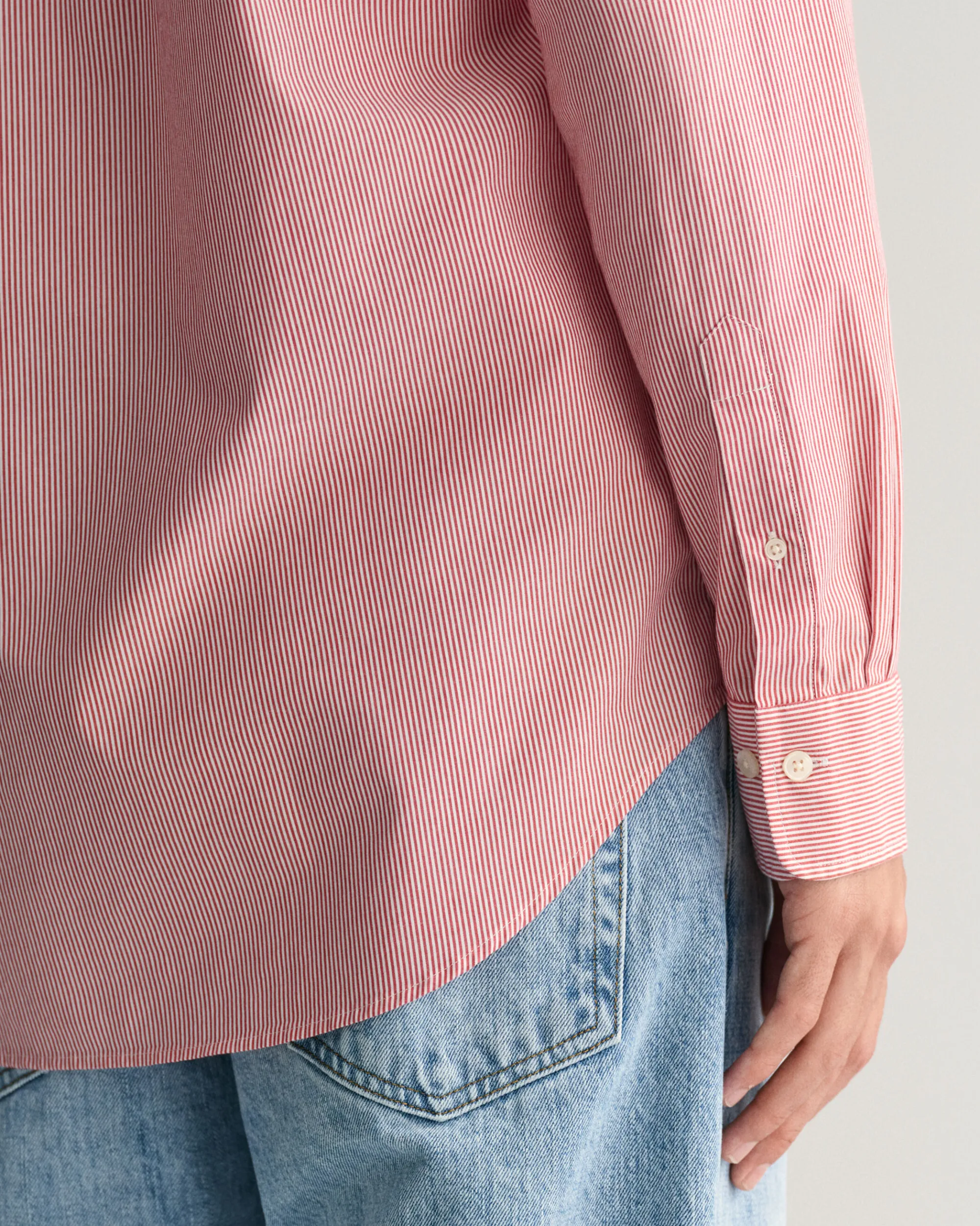 Regular Fit Banker Stripe Poplin Shirt