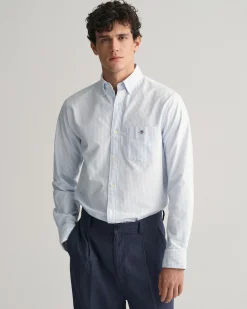 Regular Fit Banker Stripe Oxford Shirt
