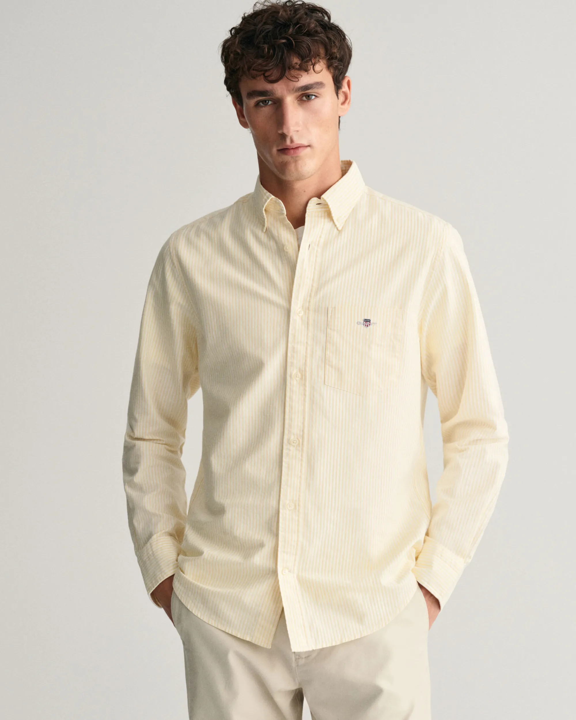 Regular Fit Banker Stripe Oxford Shirt