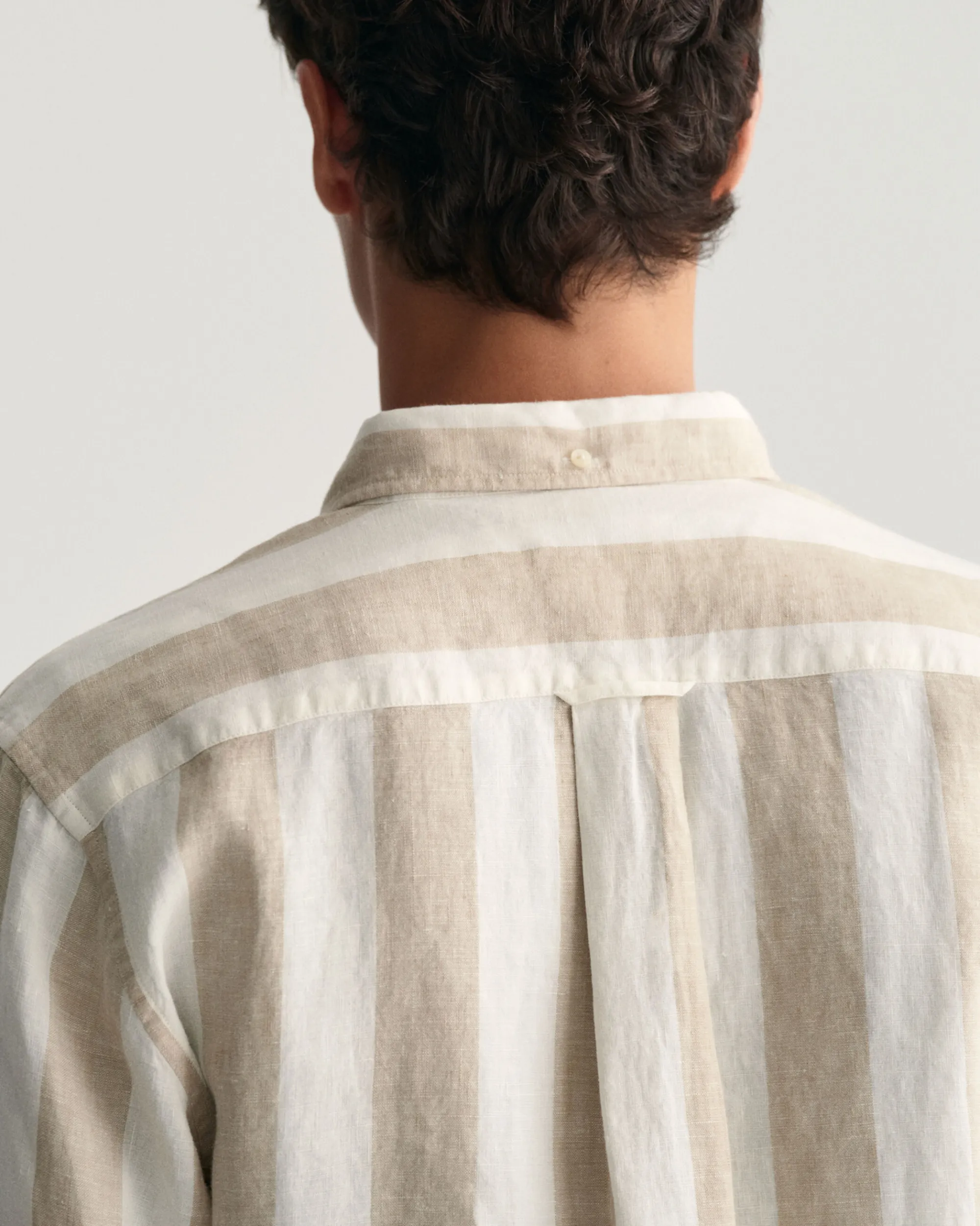 Regular Fit Bold Striped Linen Shirt