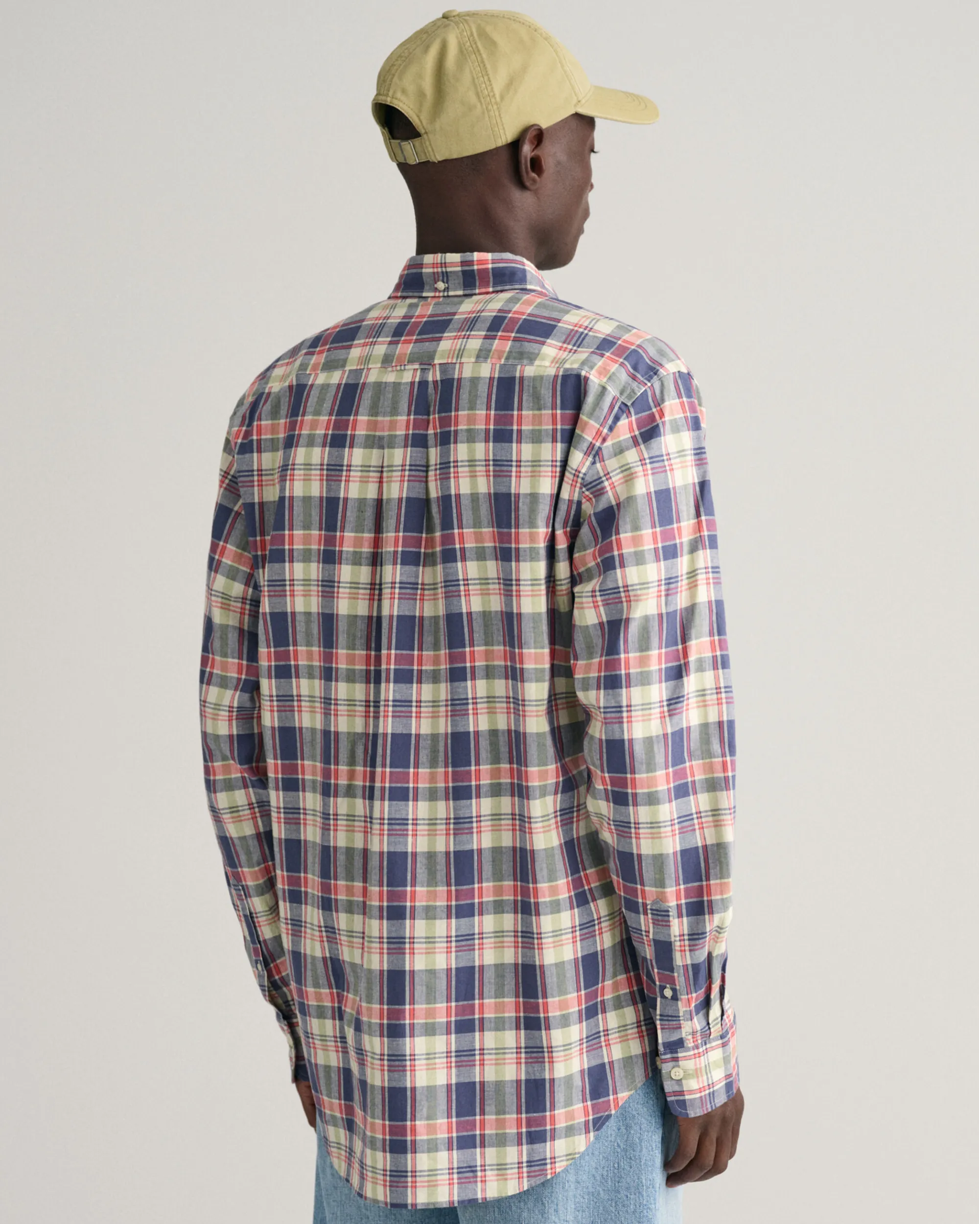 Regular Fit Checked Cotton Linen Shirt