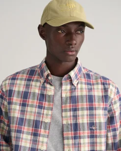 Regular Fit Checked Cotton Linen Shirt