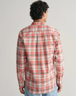 Regular Fit Checked Cotton Linen Shirt
