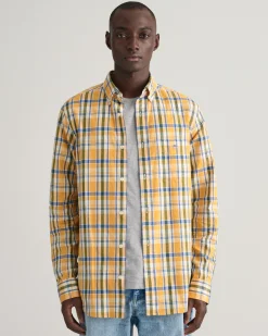 Regular Fit Checked Cotton Linen Shirt