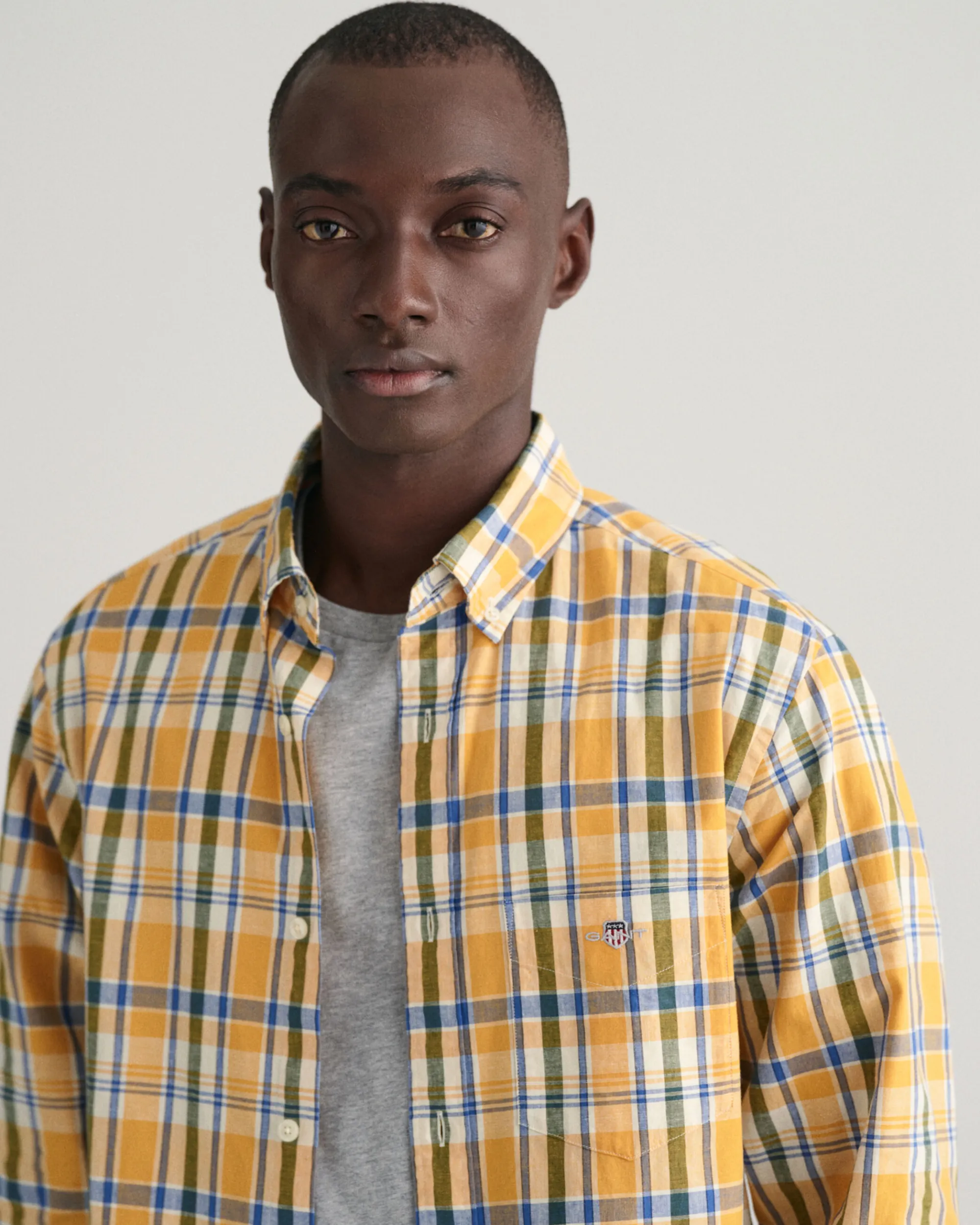 Regular Fit Checked Cotton Linen Shirt