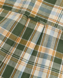 Regular Fit Checked Cotton Linen Short Sleeve Shirt