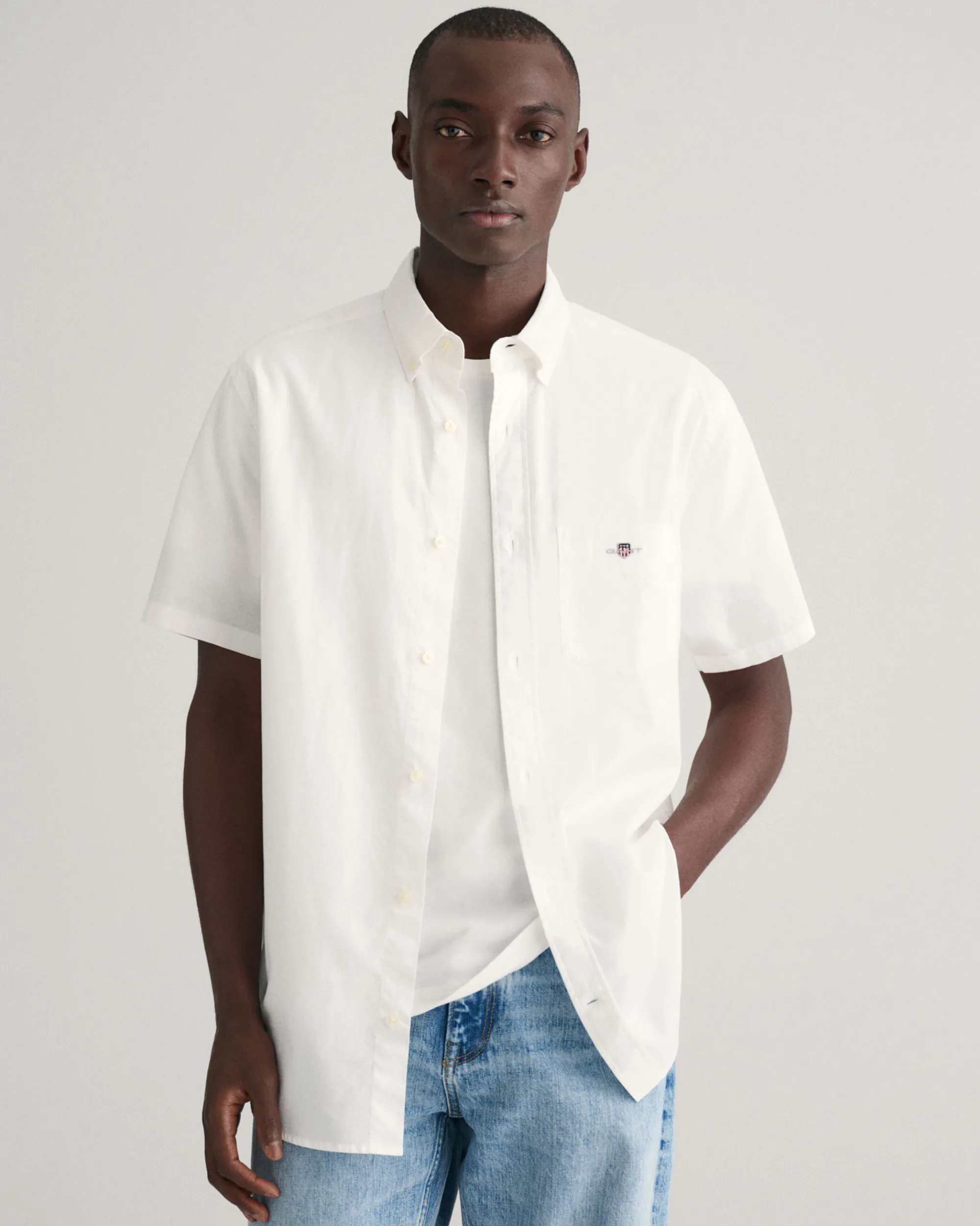 Regular Fit Cotton Linen Short Sleeve Shirt