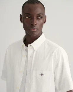 Regular Fit Cotton Linen Short Sleeve Shirt