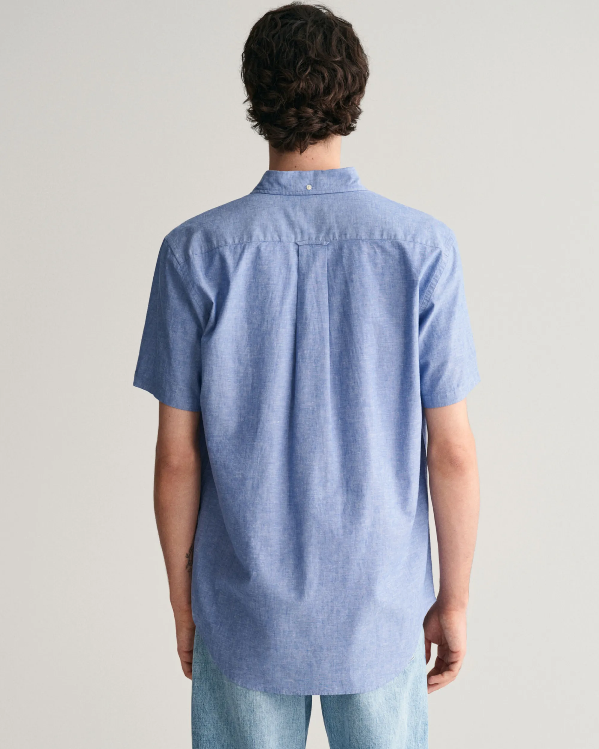 Regular Fit Cotton Linen Short Sleeve Shirt