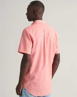 Regular Fit Cotton Linen Short Sleeve Shirt