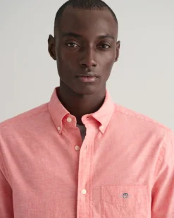 Regular Fit Cotton Linen Short Sleeve Shirt