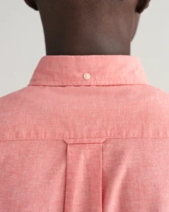 Regular Fit Cotton Linen Short Sleeve Shirt