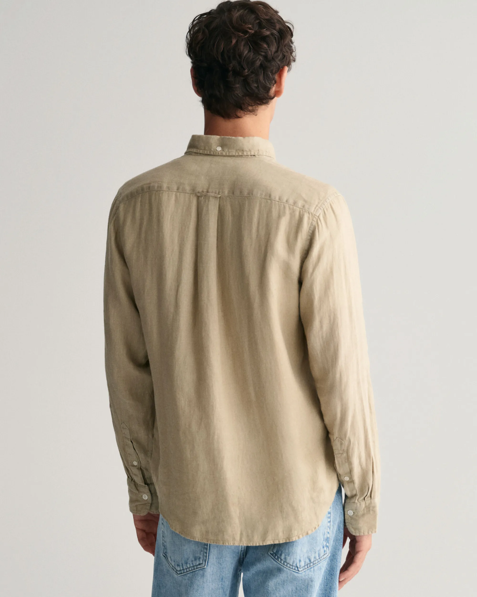 Regular Fit Garment-Dyed Linen Shirt