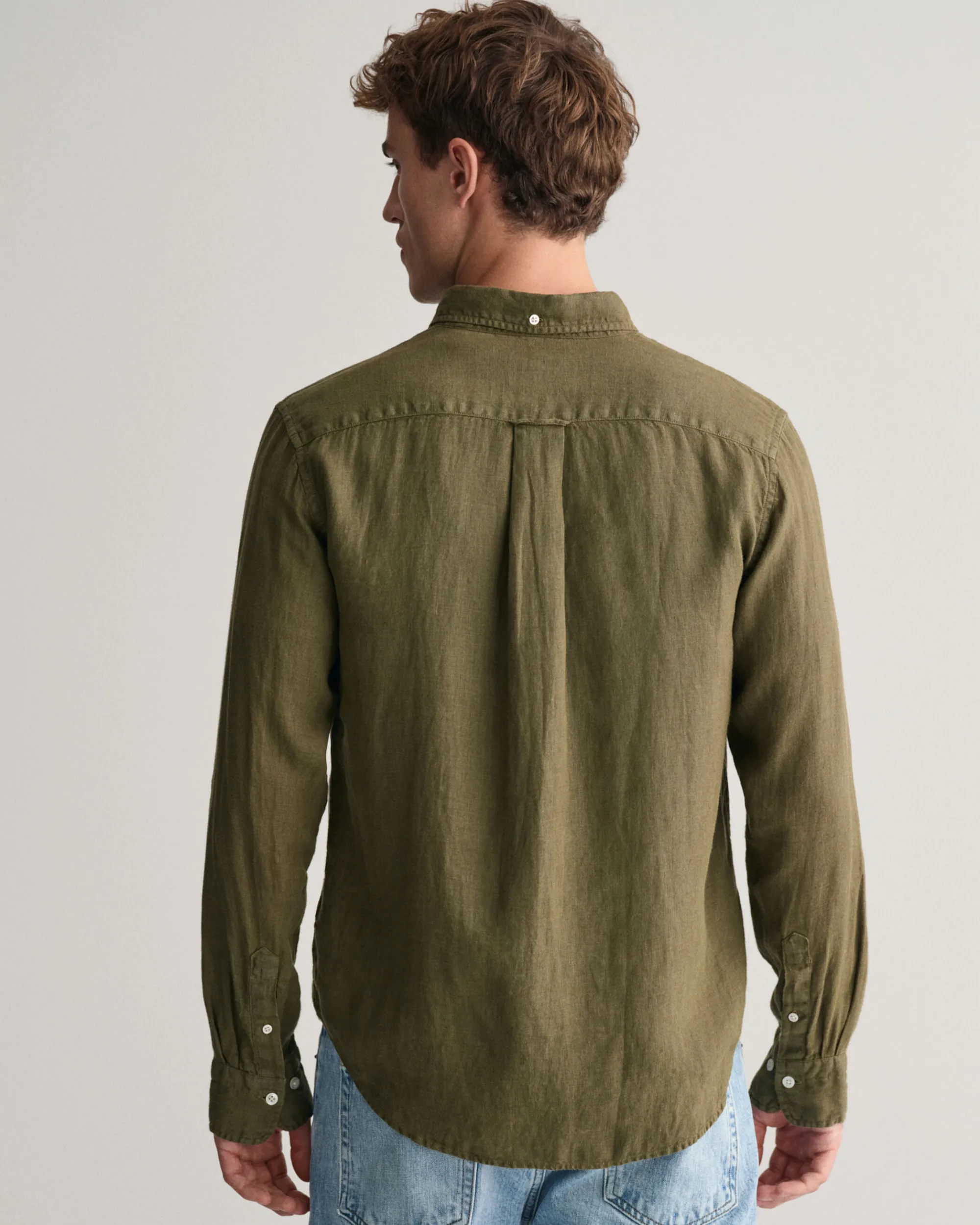 Regular Fit Garment-Dyed Linen Shirt